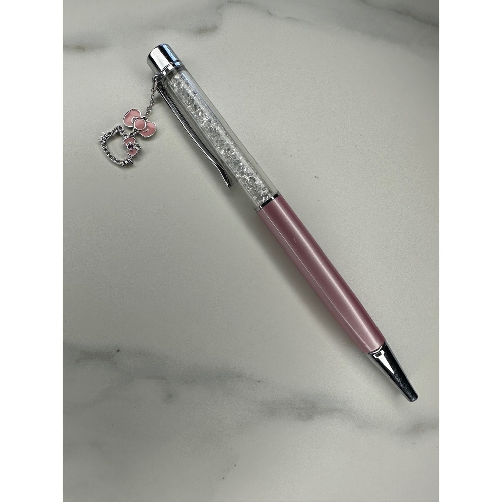 Swarovski Crystalline Hello Kitty Pink Crystal Ballpoint Pen Sanrio Charm